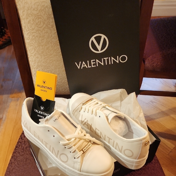 Valentino Women's Off-White Sneakers - Picture 2 of 3